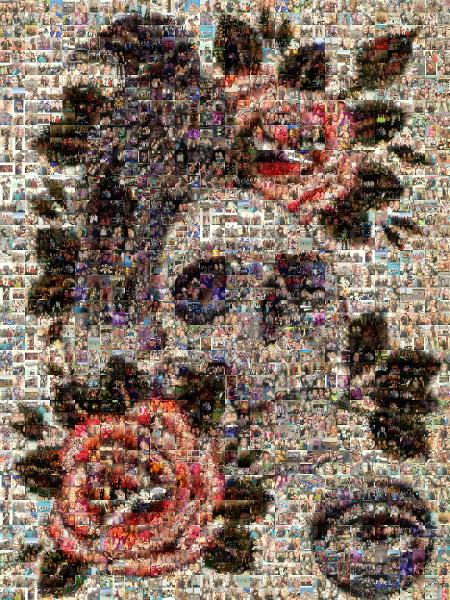Skull and Roses photo mosaic