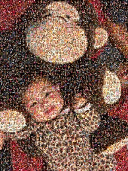 Infant with Plush Monkey photo mosaic