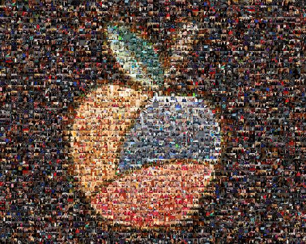 An Apple Logo photo mosaic