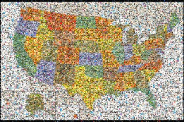 United States Map photo mosaic