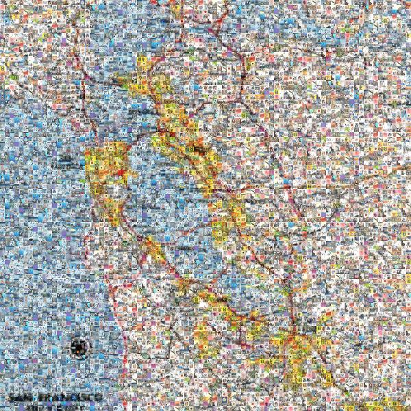 A Map of San Francisco  photo mosaic