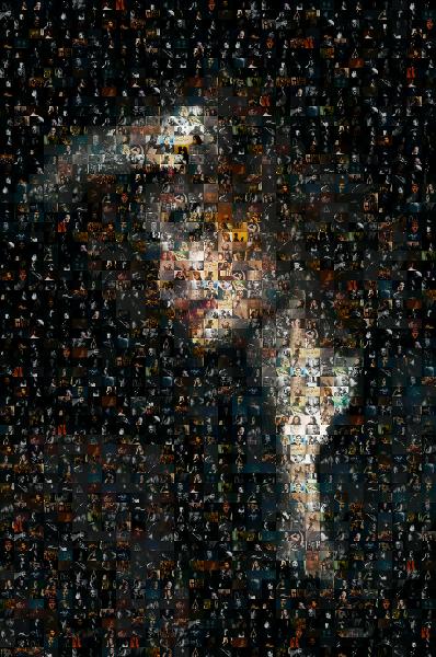 Woman in Darkness photo mosaic