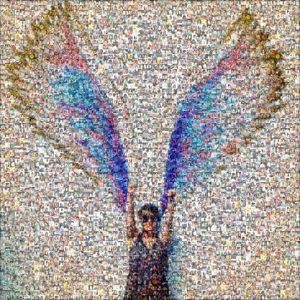 Woman with Wings photo mosaic