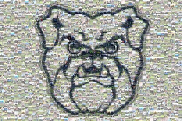 Bulldog Mascot photo mosaic
