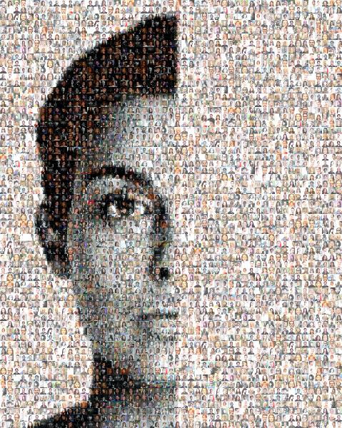Abstract Portrait photo mosaic