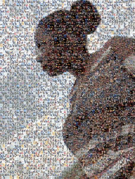 Profile of a Woman photo mosaic