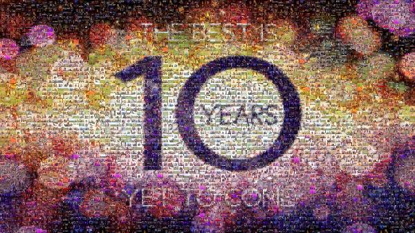 10 years photo mosaic