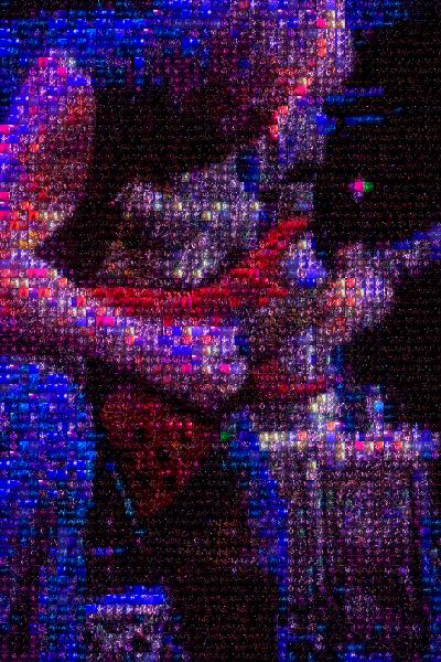 An Intense Guitarist photo mosaic