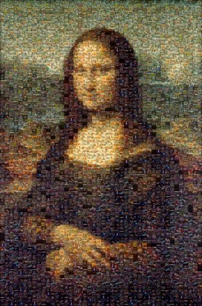 Mona Lisa photo mosaic