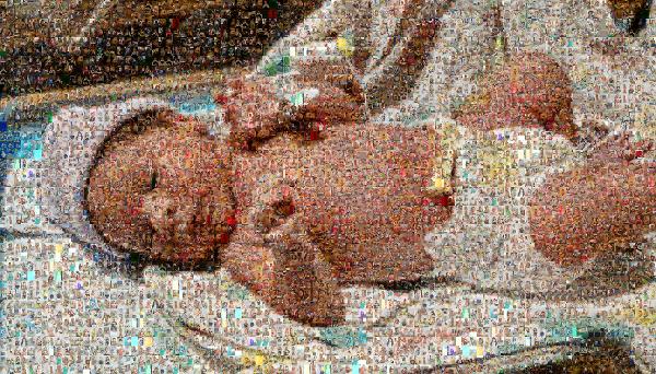 A Brand New Baby! photo mosaic