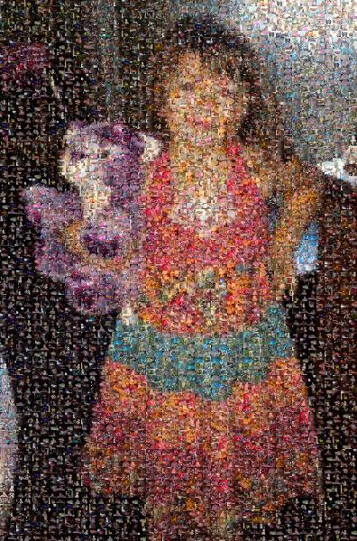 Happy Young Girl photo mosaic