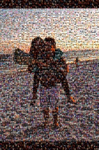Couple on the Beach photo mosaic