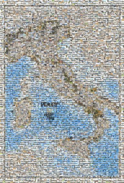 Map of Italy photo mosaic