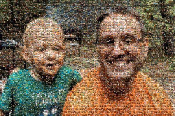 Father and Son photo mosaic