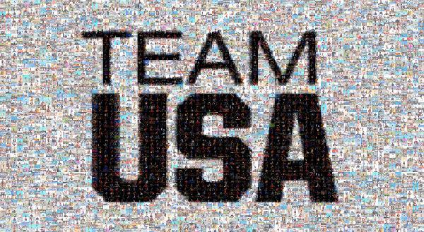 Team USA logo photo mosaic