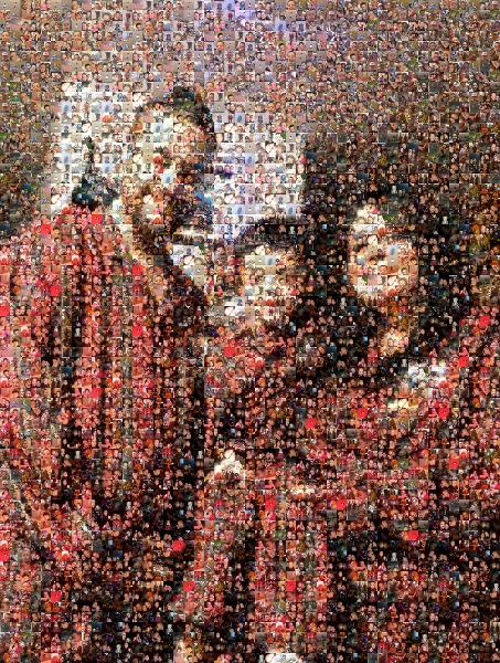 A Plaid Clad Family photo mosaic
