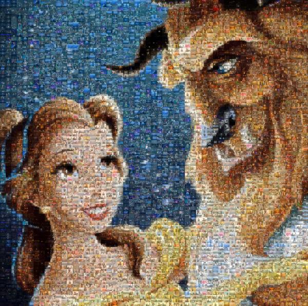 Beauty and the Beast photo mosaic