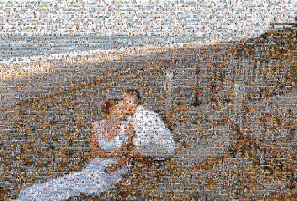Wedding on the Beach photo mosaic