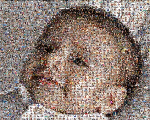Baby Christening photo mosaic