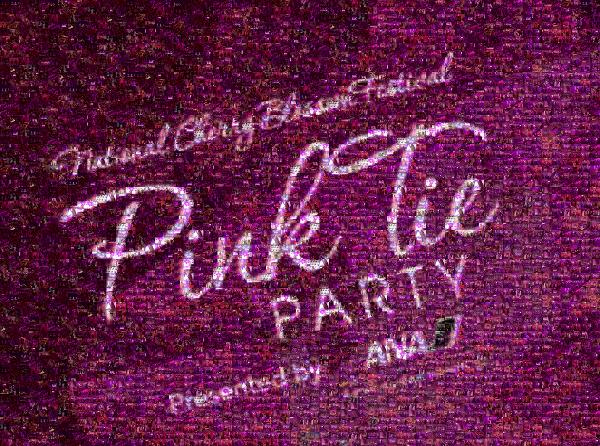 Pink Tie Party photo mosaic