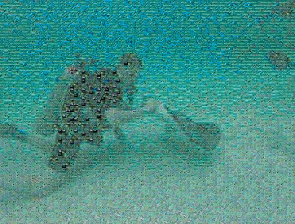 Scuba Diver photo mosaic