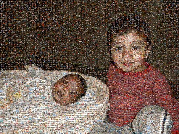Child With an Infant photo mosaic