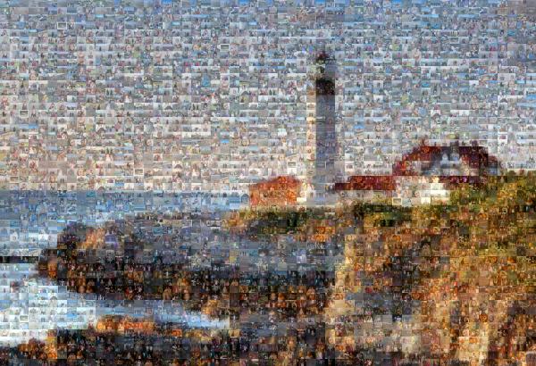 Lighthouse photo mosaic