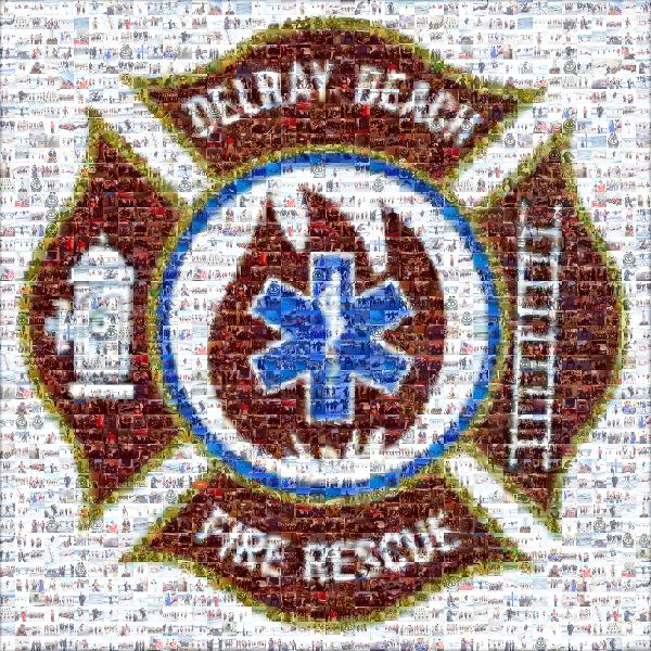 Delray Beach Fire Rescue photo mosaic