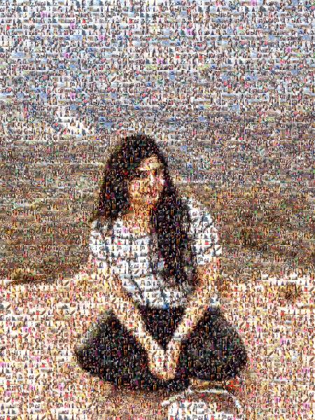 Seated Woman photo mosaic