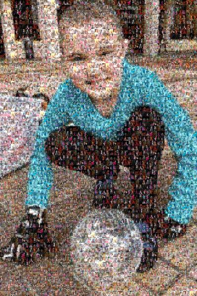 Happy Young Girl photo mosaic