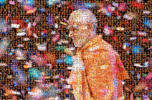 A Hindu Monk photo mosaic