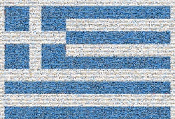 Greece Flag photo mosaic