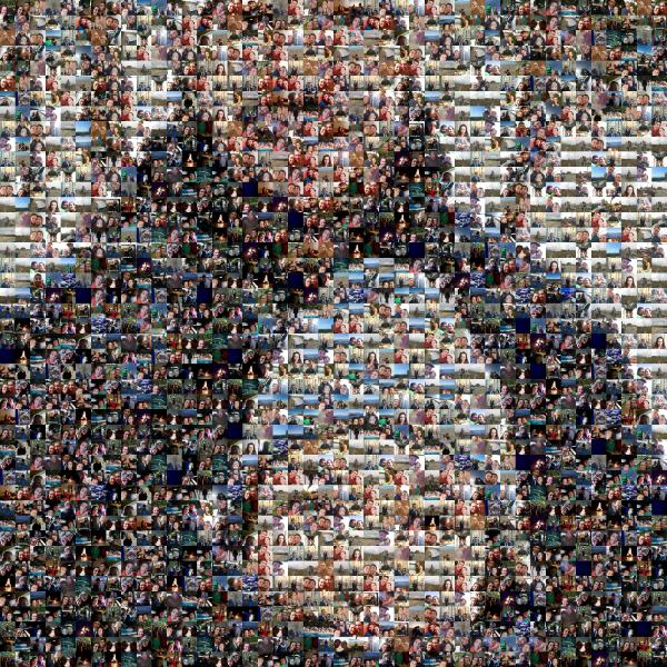 Couple in the Snow photo mosaic