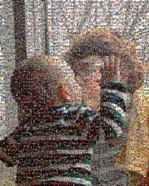 Window Kiss photo mosaic