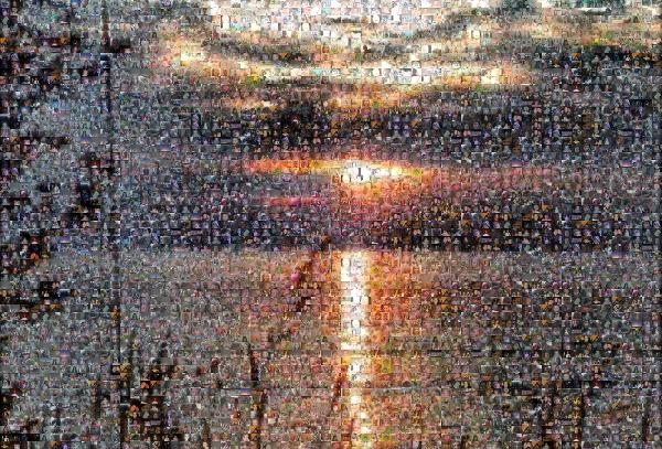 Sunset Over the Lake photo mosaic