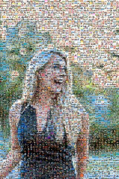 Laughing Woman photo mosaic