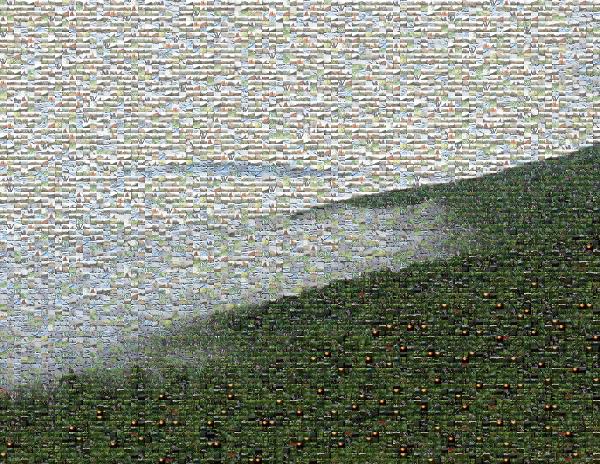 A Foggy Mountain photo mosaic