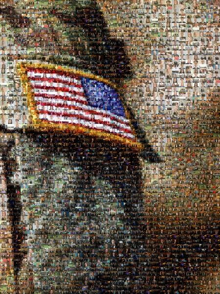 U.S. Flag Patch photo mosaic