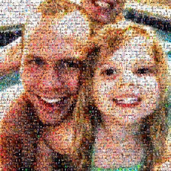 Father and Daughter photo mosaic