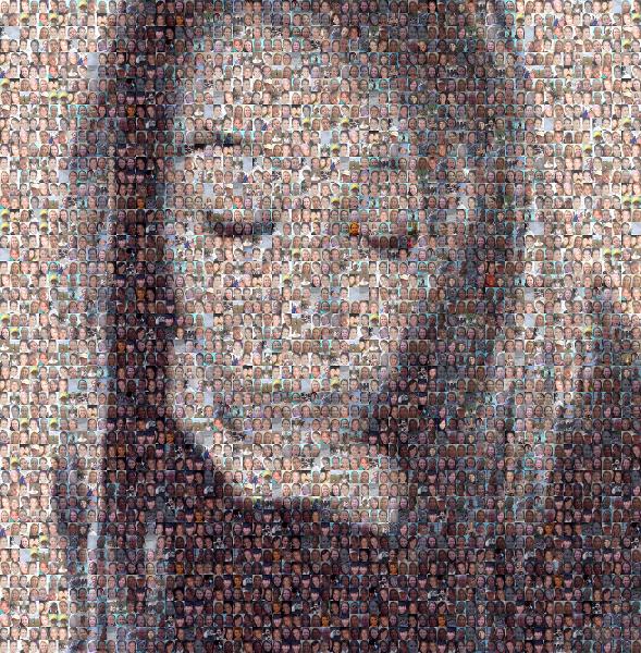 Black and White Selfie photo mosaic