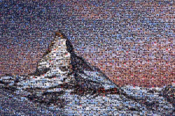 Snow Covered Mountain photo mosaic