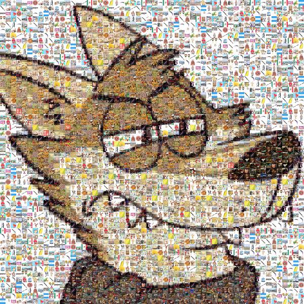 Wiley Dog Cartoon photo mosaic