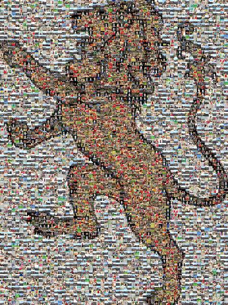 Lion photo mosaic