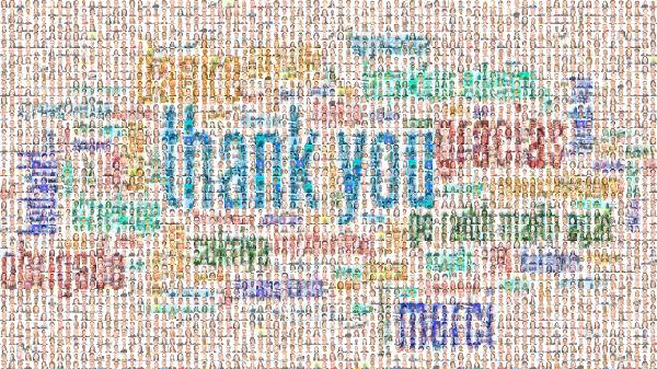 A Thousand Thank You's photo mosaic