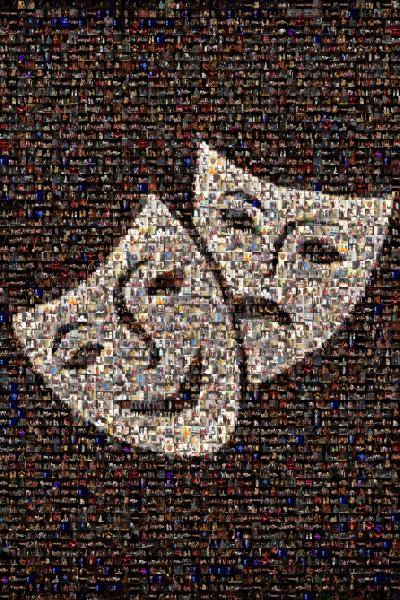 Drama Masks photo mosaic