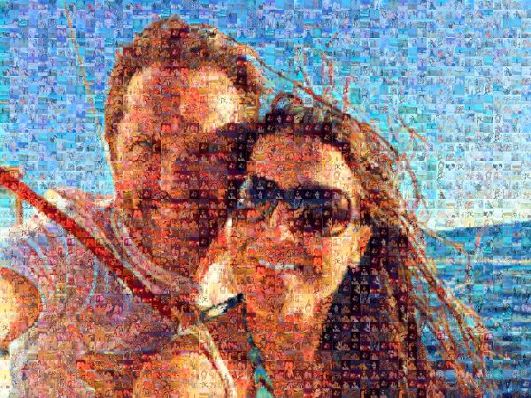 Couple on Vacation photo mosaic
