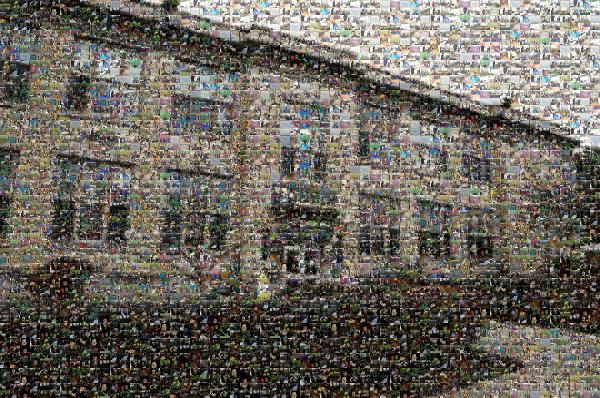 Elementary School Building photo mosaic