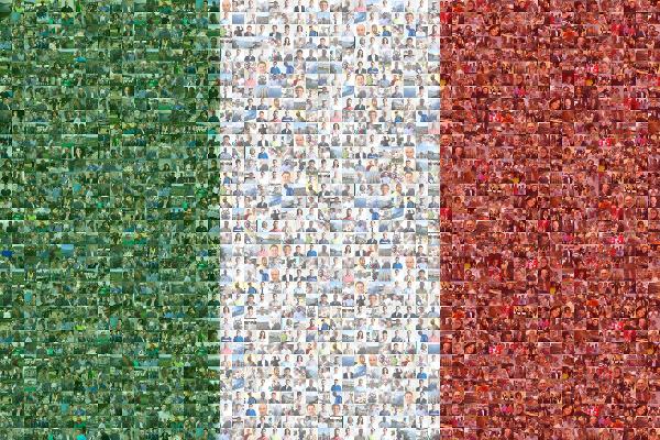 Italian Flag photo mosaic