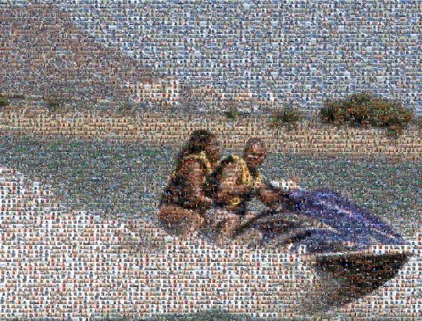 Couple Jetskiing photo mosaic