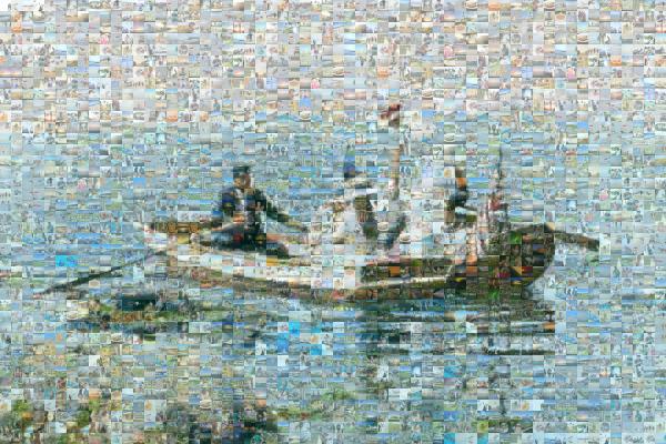 A Classic Boat Ride photo mosaic
